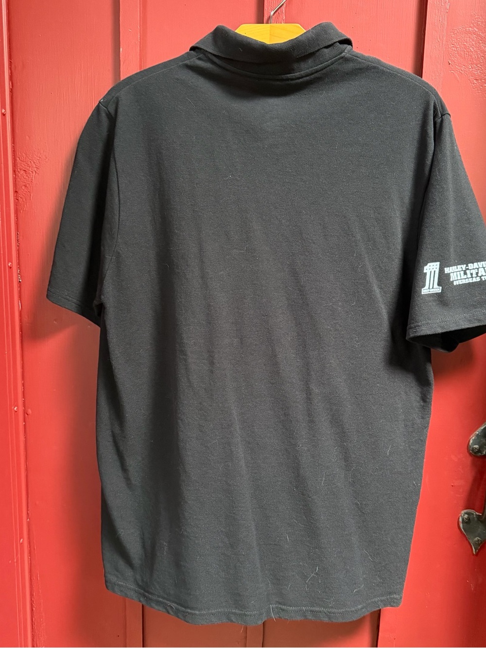 Harley-Davidson Black with White Skull Military Polo - Picture 4 of 5